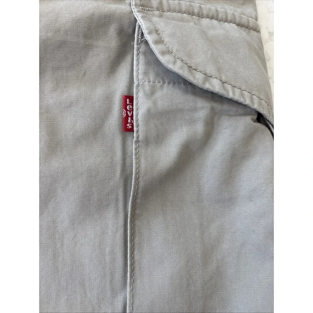 Levi's Mens XX Baggy Cargo Pants Size 36x32 Gray Khaki 100% Cotton Y2K Retro New